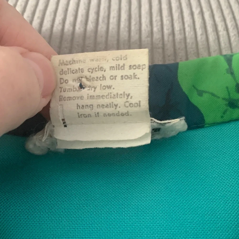 Vintage Napili nylon Hawaiian tropical rain jacket coat Green Floral zip DRI USA - Picture 4 of 10